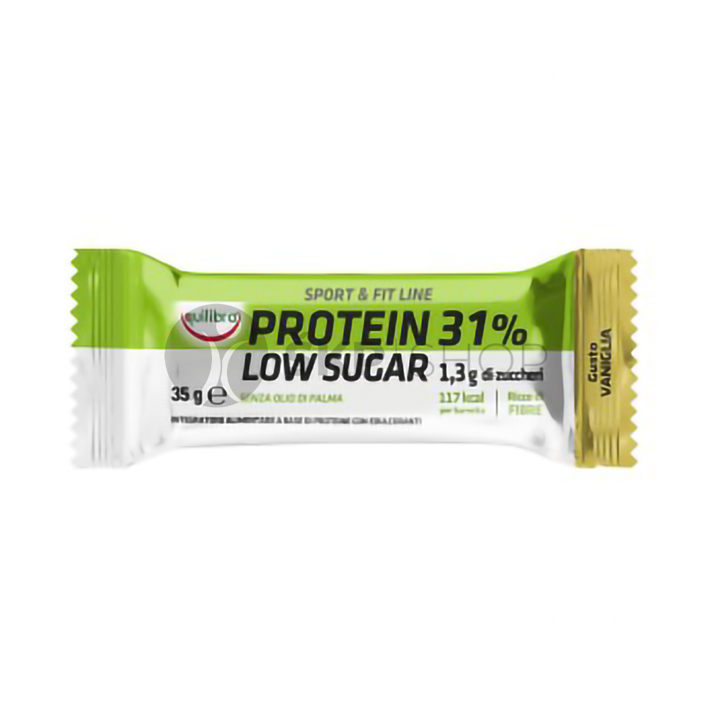 Tyčinka Equilibra vanilla low sugar protein bar 35g