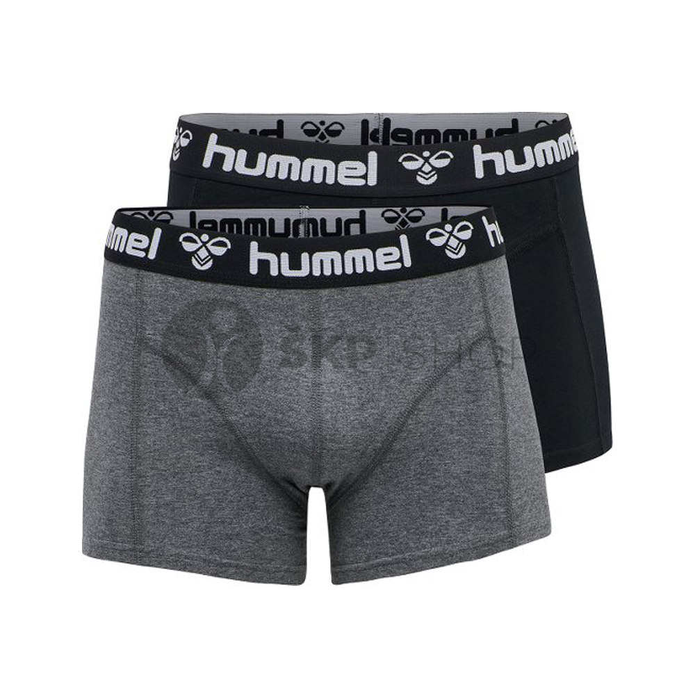 Pánske boxerky Hummel 2-pack šedé/čierne