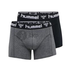 Pánske boxerky Hummel 2-pack šedé/èierne