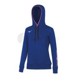 Dmska mikina Mizuno women sweat hoodie modr