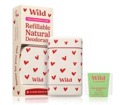 WILD Dezodorant STARTER Love Heart Case and Pink Grape 40g