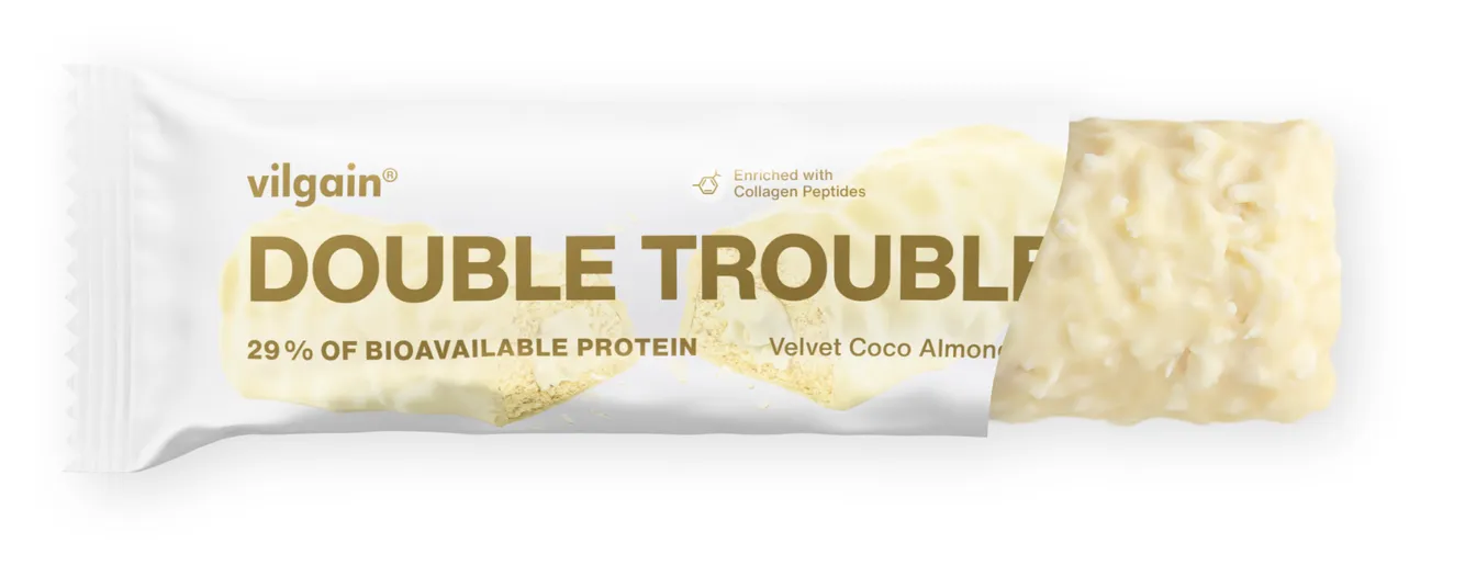 Vilgain Double Trouble Protein Bar kokosovo-mandov krm 55g